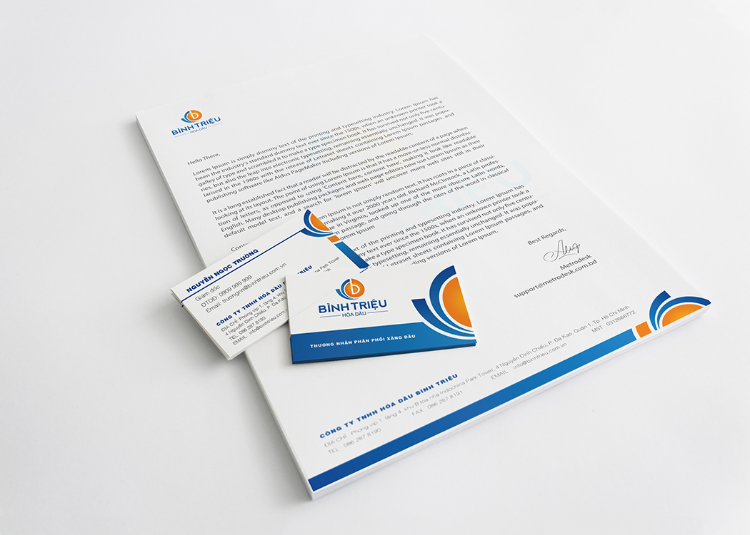 BÌNH TRIỆU - Thiết kế logo và hệ thống nhận diện thương hiệu công ty hoá dầu Bình Triệu